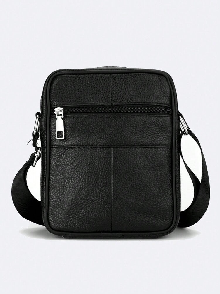 Men's Vintage Genuine Cowhide Leather Crossbody Bag Multi Compartment Business Messenger Bag Classic Travel Work Shoulder Satchel Tote