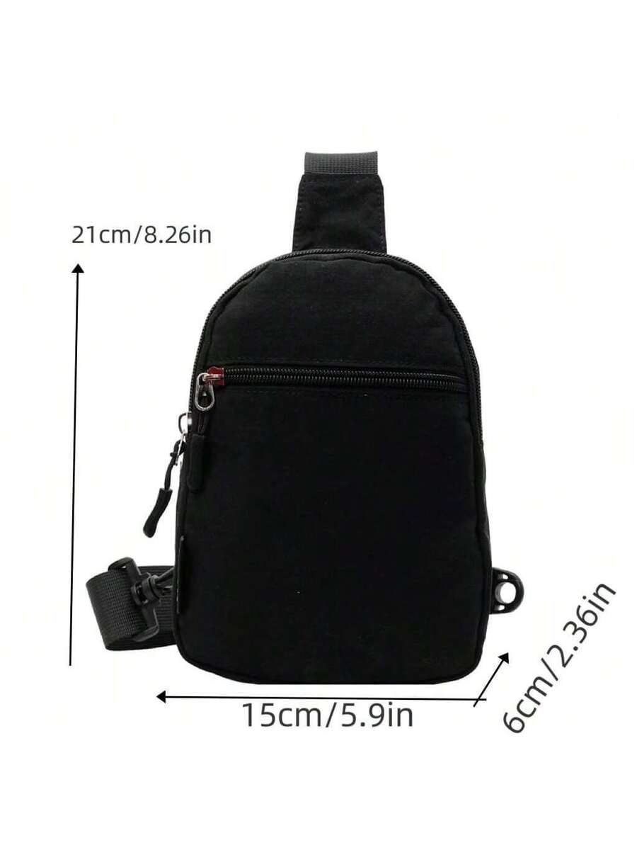 Men's PU Shoulder Bag Black Flower Print Crossbody Chest Bag Stylish Travel Business Commute Bag School University Graduation Gift