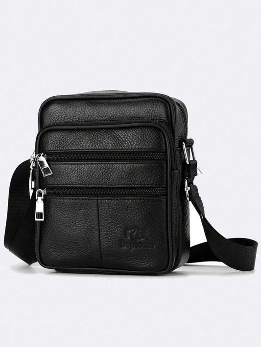 Men's Vintage Genuine Cowhide Leather Crossbody Bag Multi Compartment Business Messenger Bag Classic Travel Work Shoulder Satchel Tote