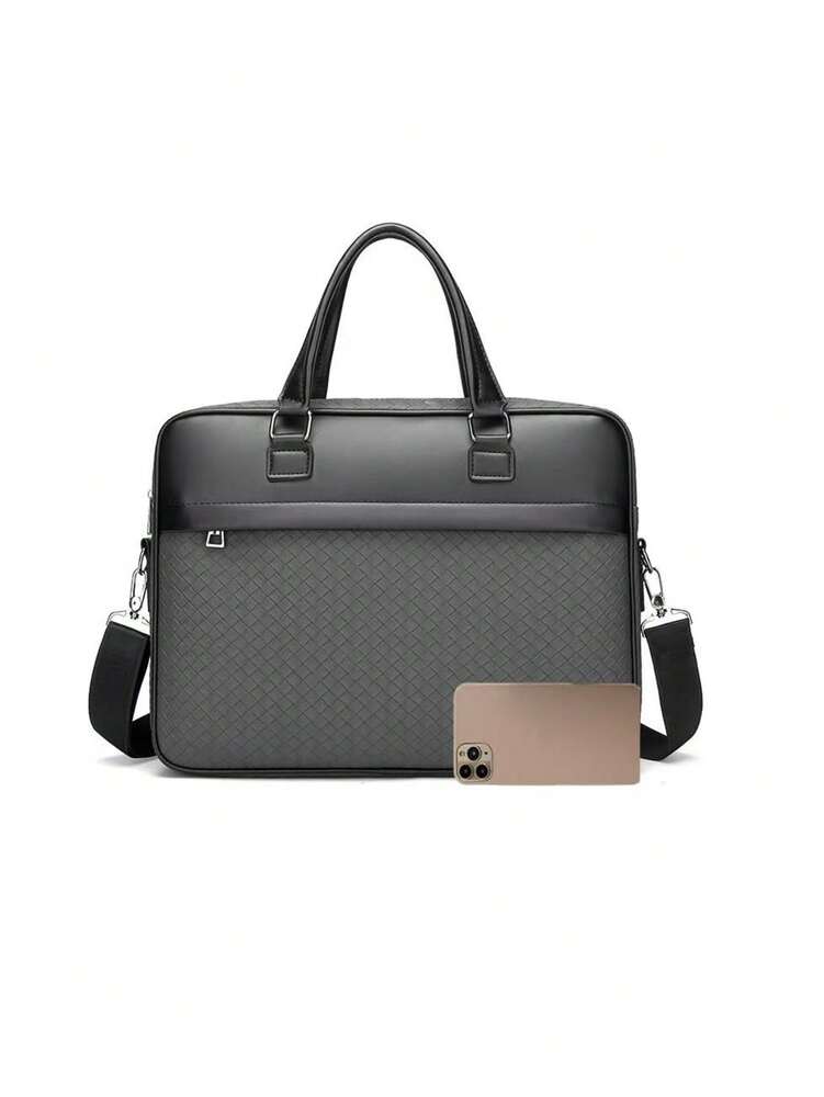Men's Classic Leather Briefcase Laptop Document Bag Stylish Business Travel Work Satchel Shoulder Office Bag Elegant Gift For Men