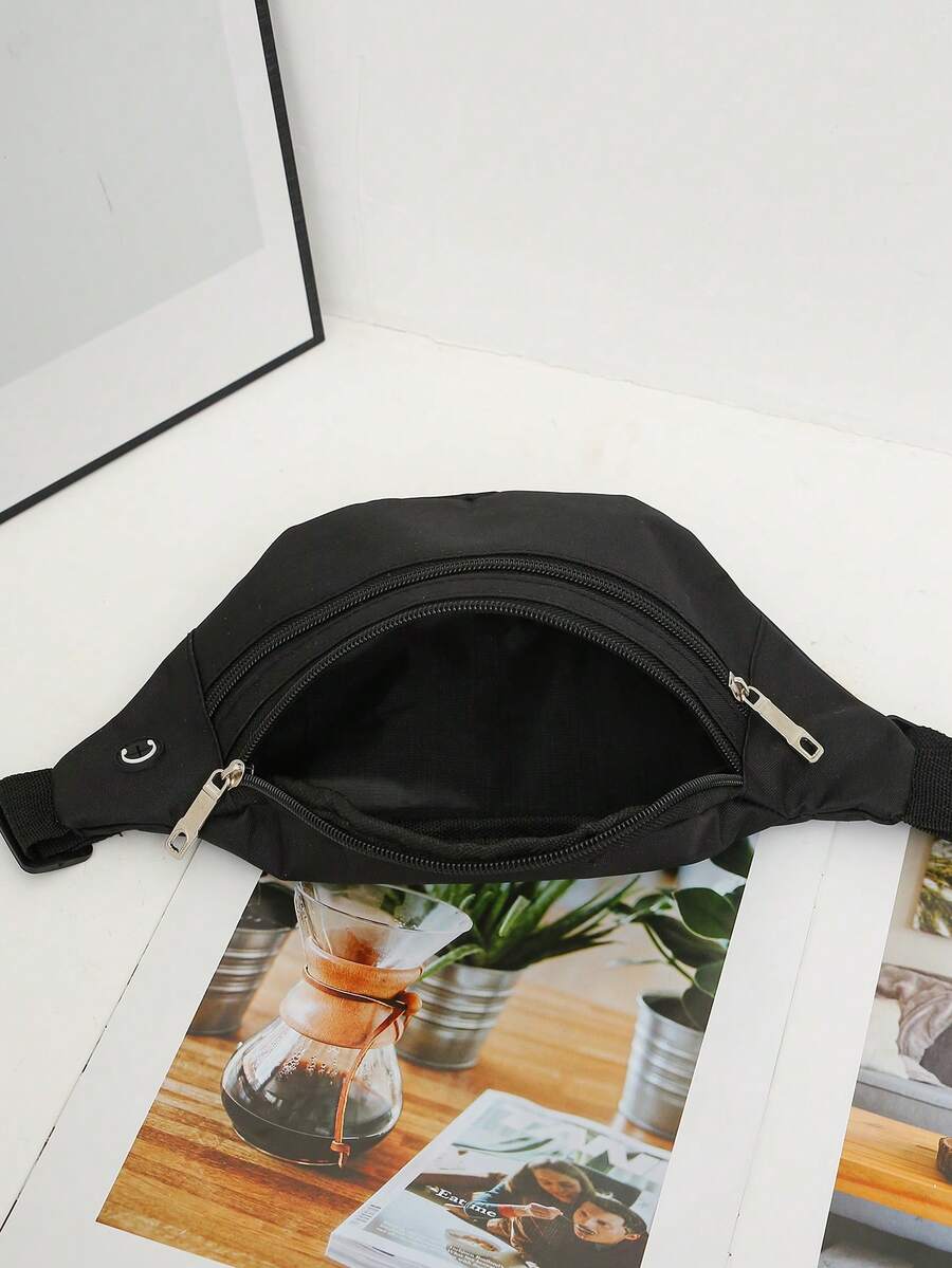Men's Sports Fanny Pack Large Crossbody Waist Bag Casual Hands Free Wallet Belt Bag Running Hiking Travel Festival Gym Phone Purse