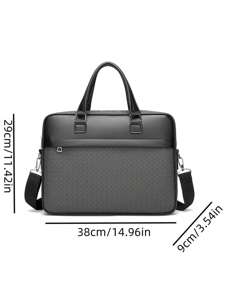 Men's Classic Leather Briefcase Laptop Document Bag Stylish Business Travel Work Satchel Shoulder Office Bag Elegant Gift For Men