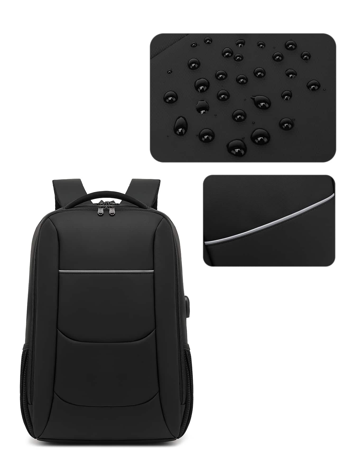 Men's USB Charging Port Travel Backpack Business Laptop Bag Large Capacity School College Work Outdoor Casual Commuter Backpack