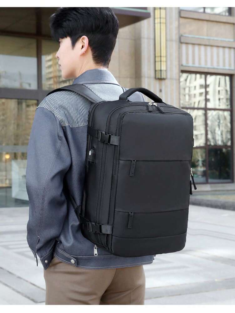 Men's Multi Functional Laptop Backpack Large Capacity Casual Travel Bag With Wet Dry Separation Compartment Work School Overnight Gift