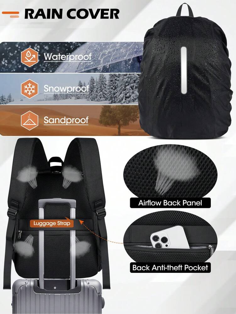 Men's Professional Camera Backpack Waterproof DSLR SLR Mirrorless Laptop Bag 15.6 Inch Large Capacity Travel Anti Theft Photography Pack